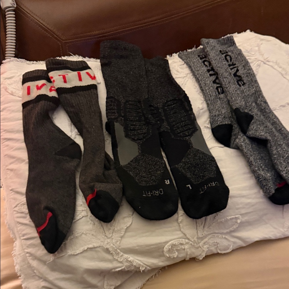 Active USA Black and Gray Athletic Socks nike elite